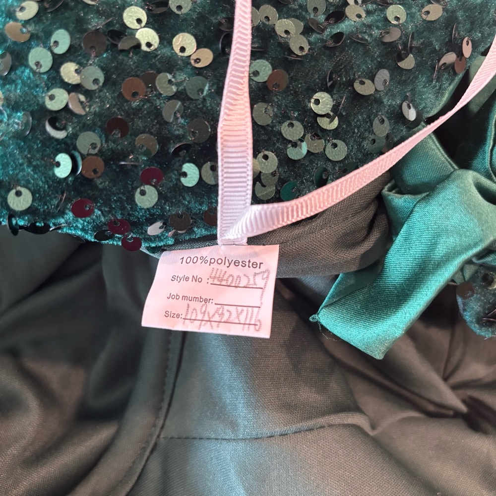 NEW Emerald Green Dress Sequin Dress with Long Sleeves NWOT Size 1XL/16W - Picture 5 of 14